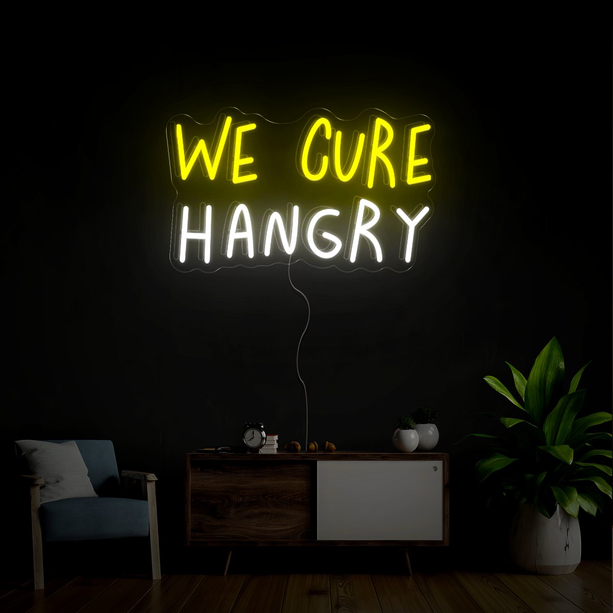 We Cure Hangry Neon Sign - Reels Custom