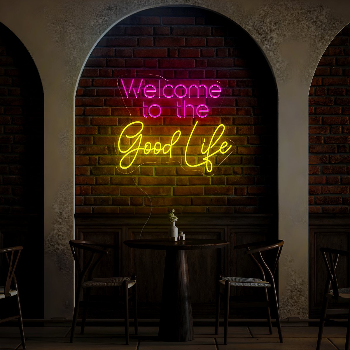 Welcome To The Good Life Neon Sign - Reels Custom