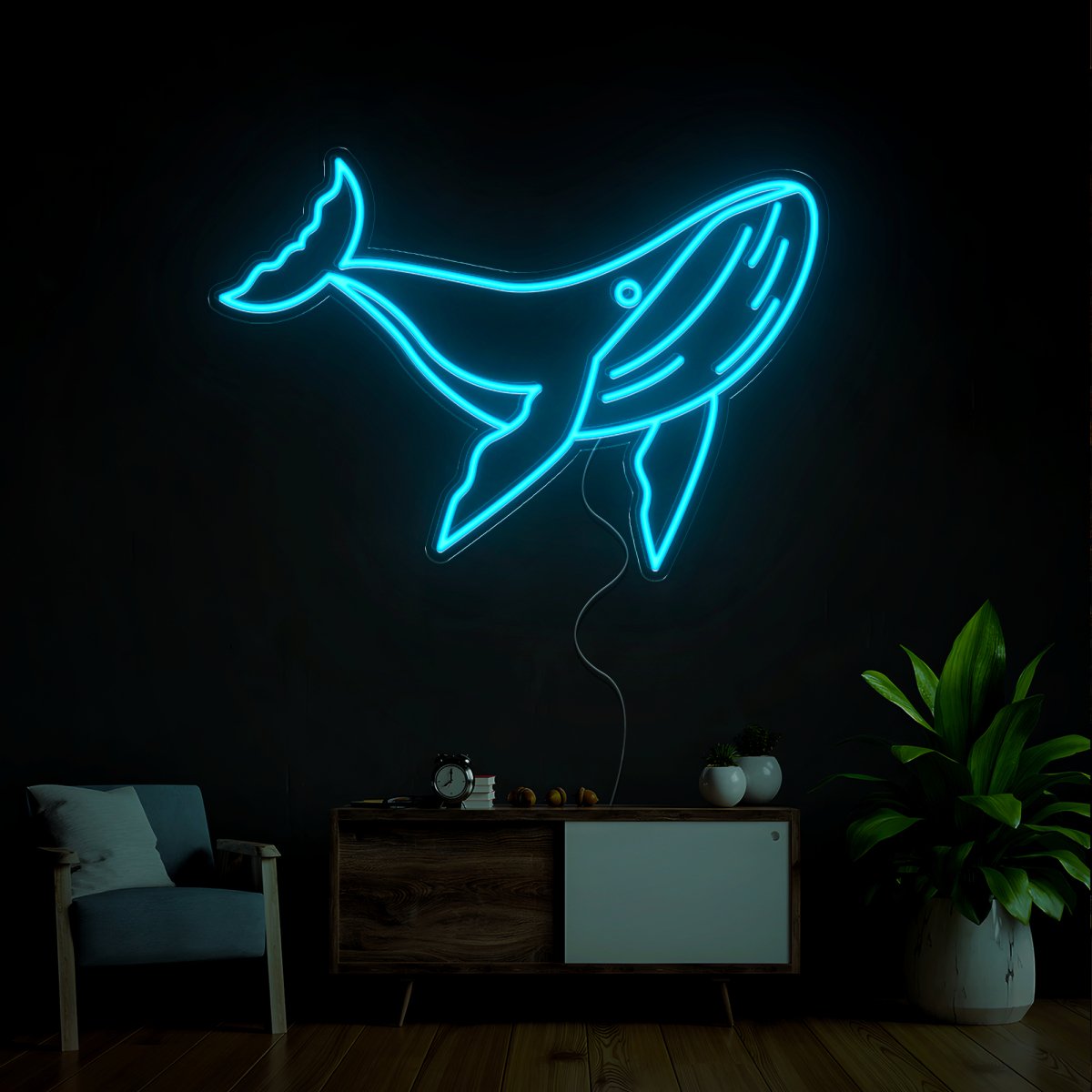 Whale Neon Sign - Reels Custom