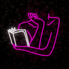 Woman Reads Book Neon Sign - Reels Custom