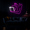 Woman Reads Book Neon Sign - Reels Custom