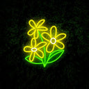 Yellow Flowers Led Neon Sign - Reels Custom
