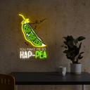 You Make Me So Hap Pea Artwork Led Neon Sign - Reels Custom
