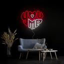 You Me Heart shape Neon Sign - Reels Custom